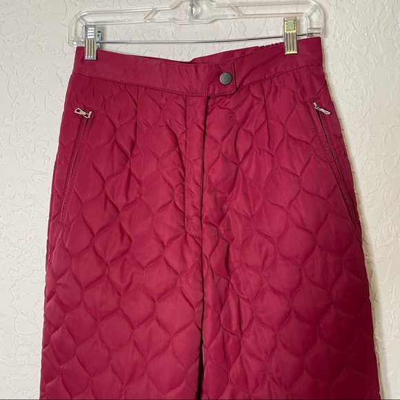 M.Miller Red Winter Snow Ski Quilted Pants Size M - Picture 2 of 10